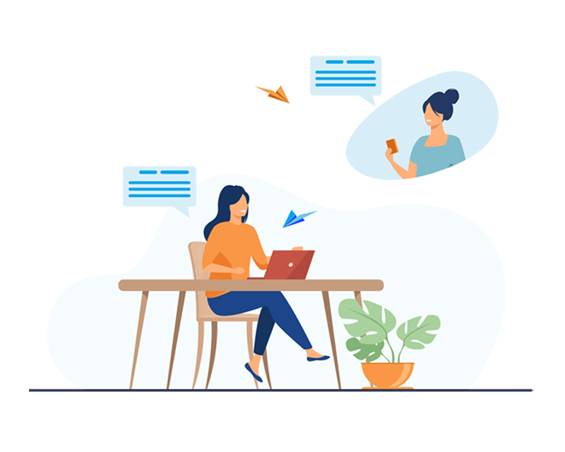 Digital vCard Illustration